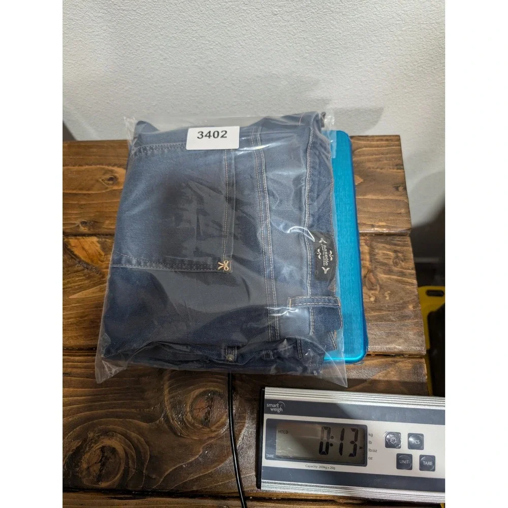 Nanette Lepore Blue High Rise Denim Jean Shorts Plus Size 18W Whiskered Stretch‎